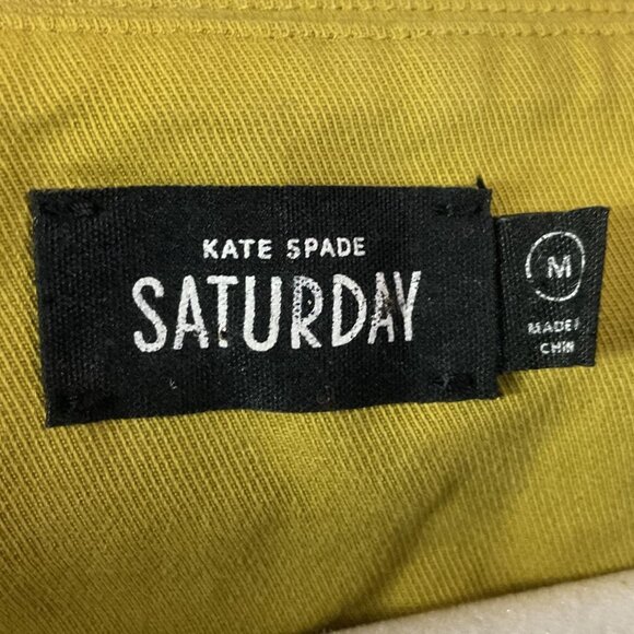Kate Spade Saturday Midi Dress, Medium, Cotton/Linen Blend, Chartreuse - Picture 6 of 16